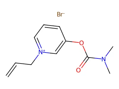 Pyridinium, 1-allyl-3-hydroxy-, bromide, dimethylcarbamate structure
