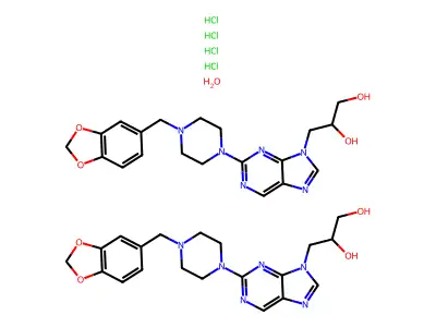 C20H24N6O4.2ClH.1/2H2O structure