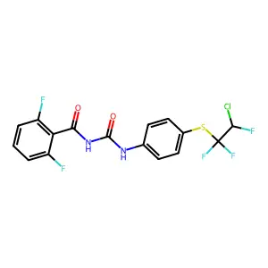 Benzamide, N-(((4-((2-chloro-1,1,2-trifluoroethyl)thio)phenyl)amino)carbonyl)-2,6-difluoro- structure