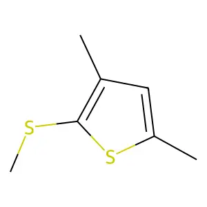 Thiophene, 3,5-dimethyl-2-(methylthio)- structure