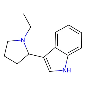 3-(1-ethylpyrrolidin-2-yl)-1H-indole structure