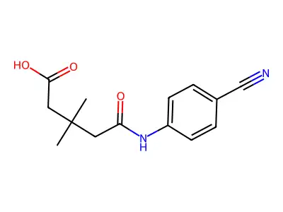 5-(4-Cyanoanilino)-3,3-dimethyl-5-oxopentanoic acid structure