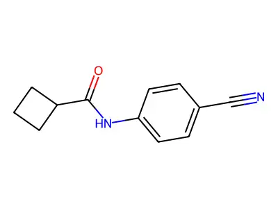 N-(4-cyanophenyl)cyclobutanecarboxamide structure