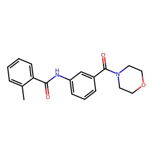 2-methyl-N-[3-(morpholine-4-carbonyl)phenyl]benzamide structure