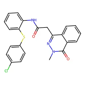 N-[2-(4-chlorophenyl)sulfanylphenyl]-2-(3-methyl-4-oxophthalazin-1-yl)acetamide structure