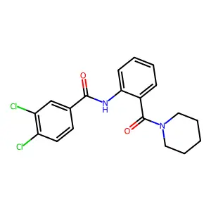 3,4-dichloro-N-[2-(piperidine-1-carbonyl)phenyl]benzamide structure