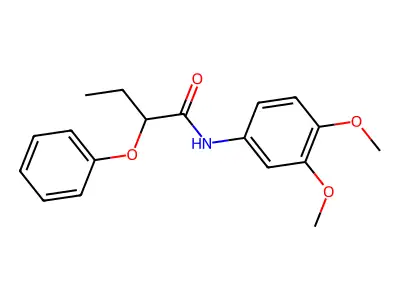 N-(3,4-dimethoxyphenyl)-2-phenoxybutanamide structure
