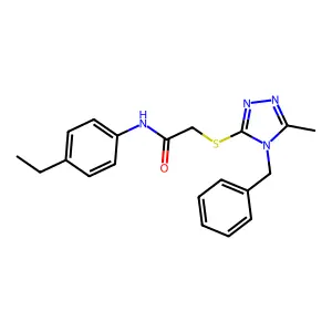2-[(4-benzyl-5-methyl-1,2,4-triazol-3-yl)sulfanyl]-N-(4-ethylphenyl)acetamide structure