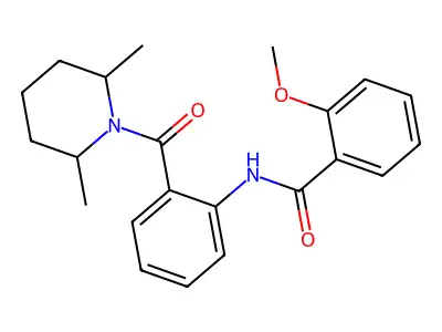 N-[2-(2,6-dimethylpiperidine-1-carbonyl)phenyl]-2-methoxybenzamide structure