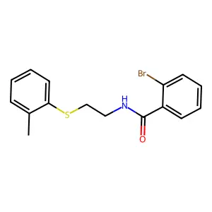 2-bromo-N-[2-(2-methylphenyl)sulfanylethyl]benzamide structure