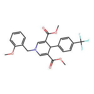 Dimethyl 1-[(2-methoxyphenyl)methyl]-4-[4-(trifluoromethyl)phenyl]-4H-pyridine-3,5-dicarboxylate structure