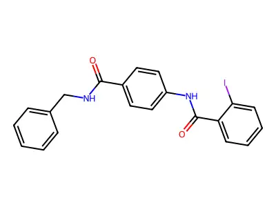 N-[4-(benzylcarbamoyl)phenyl]-2-iodobenzamide structure