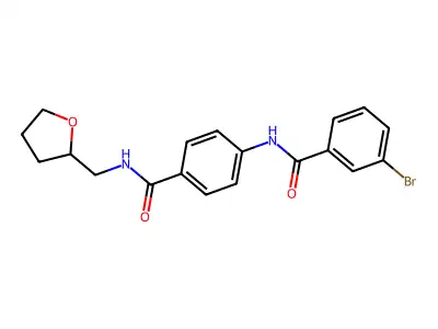 3-bromo-N-[4-(oxolan-2-ylmethylcarbamoyl)phenyl]benzamide structure