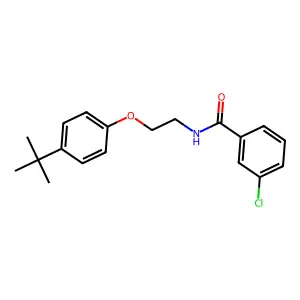 N-[2-(4-tert-butylphenoxy)ethyl]-3-chlorobenzamide structure
