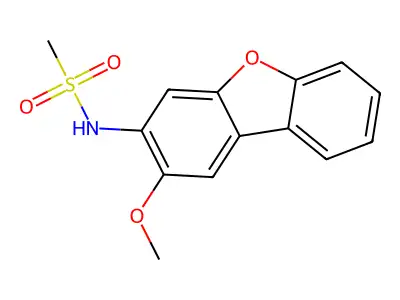 N-(2-methoxydibenzofuran-3-yl)methanesulfonamide structure