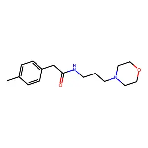 2-(4-methylphenyl)-N-(3-morpholin-4-ylpropyl)acetamide structure