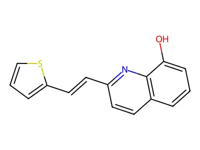 2-[2-(Thiophen-2-yl)ethen-1-yl]quinolin-8-ol structure