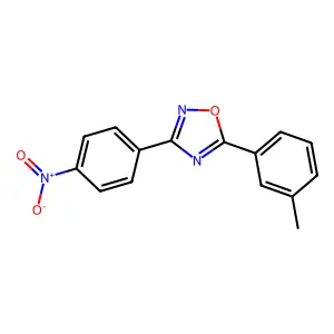 5-(3-Methylphenyl)-3-(4-nitrophenyl)-1,2,4-oxadiazole structure