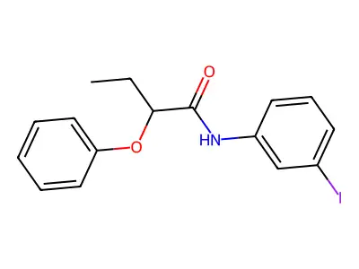 N-(3-iodophenyl)-2-phenoxybutanamide structure