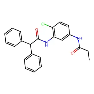 N-{4-chloro-3-[(diphenylacetyl)amino]phenyl}propanamide structure
