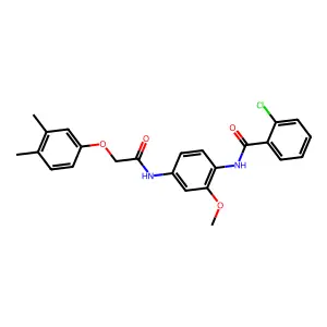 2-chloro-N-(4-{[(3,4-dimethylphenoxy)acetyl]amino}-2-methoxyphenyl)benzamide structure