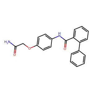 N-[4-(2-amino-2-oxoethoxy)phenyl]-2-phenylbenzamide structure