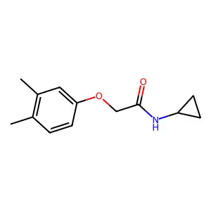 N-cyclopropyl-2-(3,4-dimethylphenoxy)acetamide structure