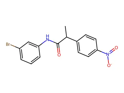 N-(3-bromophenyl)-2-(4-nitrophenyl)propanamide structure