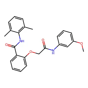 N-(2,6-dimethylphenyl)-2-[2-(3-methoxyanilino)-2-oxoethoxy]benzamide structure