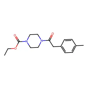 Ethyl 4-[(4-methylphenyl)acetyl]piperazine-1-carboxylate structure