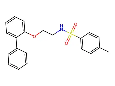 4-methyl-N-[2-(2-phenylphenoxy)ethyl]benzenesulfonamide structure