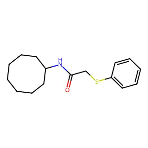 N-cyclooctyl-2-phenylsulfanylacetamide structure