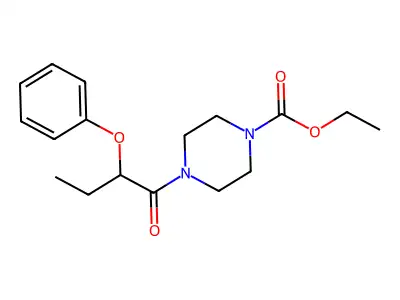 Ethyl 4-(2-phenoxybutanoyl)piperazine-1-carboxylate structure