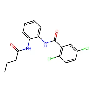 N-[2-(butanoylamino)phenyl]-2,5-dichlorobenzamide structure