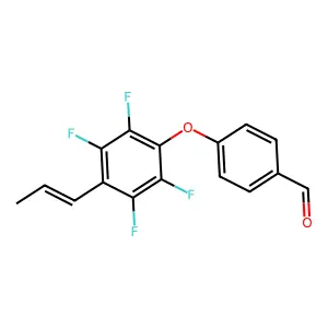 4-[2,3,5,6-tetrafluoro-4-[(E)-prop-1-enyl]phenoxy]benzaldehyde structure