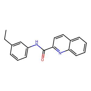 N-(3-ethylphenyl)quinoline-2-carboxamide structure