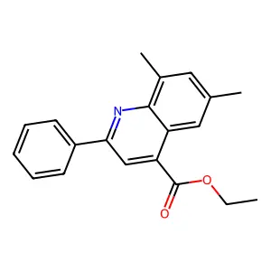 Ethyl 6,8-dimethyl-2-phenylquinoline-4-carboxylate structure