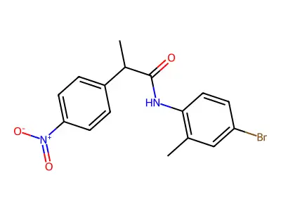 N-(4-bromo-2-methylphenyl)-2-(4-nitrophenyl)propanamide structure