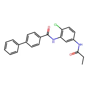 N-[2-chloro-5-(propanoylamino)phenyl]-4-phenylbenzamide structure