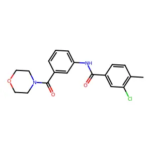 3-chloro-4-methyl-N-[3-(morpholine-4-carbonyl)phenyl]benzamide structure