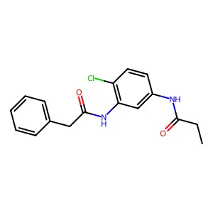 N-{4-chloro-3-[(phenylacetyl)amino]phenyl}propanamide structure