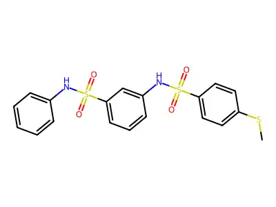 3-[(4-methylsulfanylphenyl)sulfonylamino]-N-phenylbenzenesulfonamide structure