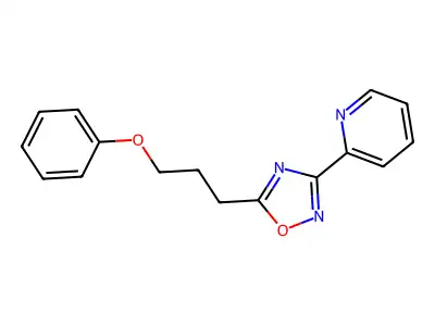 2-[5-(3-Phenoxypropyl)-1,2,4-oxadiazol-3-yl]pyridine structure