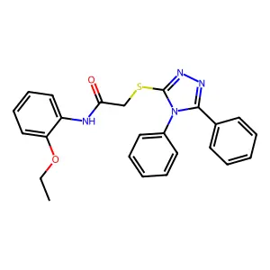2-[(4,5-diphenyl-4H-1,2,4-triazol-3-yl)sulfanyl]-N-(2-ethoxyphenyl)acetamide structure