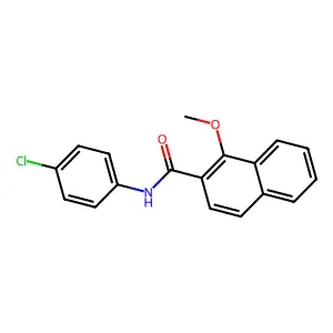 N-(4-chlorophenyl)-1-methoxynaphthalene-2-carboxamide structure