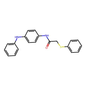 N-(4-anilinophenyl)-2-phenylsulfanylacetamide structure