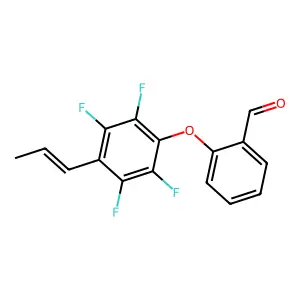 2-[2,3,5,6-tetrafluoro-4-[(E)-prop-1-enyl]phenoxy]benzaldehyde structure