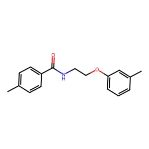 4-methyl-N-[2-(3-methylphenoxy)ethyl]benzamide structure