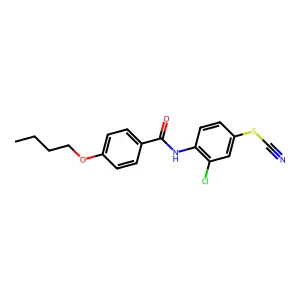 4-[(4-Butoxybenzoyl)amino]-3-chlorophenyl thiocyanate structure