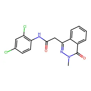 N-(2,4-dichlorophenyl)-2-(3-methyl-4-oxophthalazin-1-yl)acetamide structure
